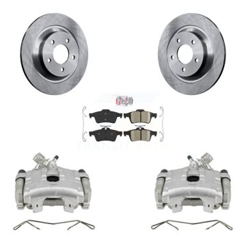 Rear Disc Brake Caliper Rotors And Ceramic Pads Kit For Mazda 5 KC8-100802N