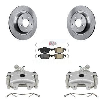 Rear Disc Brake Caliper Rotors And Semi-Metallic Pads Kit For 2006 Mazda 5 To 02 06 KC8-100804N