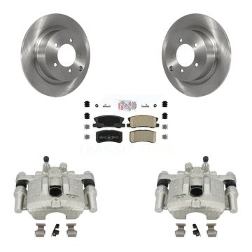 Rear Disc Brake Caliper Rotors And Ceramic Pads Kit For Mitsubishi Lancer Dodge Caliber KC8-100823N
