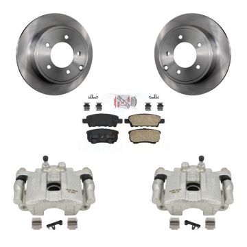 Rear Disc Brake Caliper Rotors And Ceramic Pads Kit For Dodge Caliber Mitsubishi Lancer KC8-100825N