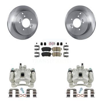 Rear Disc Brake Caliper Rotors And Ceramic Pads Kit For Hyundai Tucson Kia Sportage AWD KC8-100831N