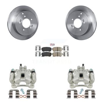 Rear Disc Brake Caliper Rotors And Ceramic Pads Kit For Hyundai Tucson Kia Sportage AWD KC8-100832N