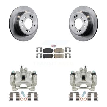 Rear Disc Brake Caliper Rotors And Ceramic Pads Kit For Hyundai Tucson Kia Sportage FWD KC8-100834N