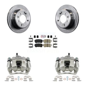 Rear Disc Brake Caliper Rotors & Ceramic Pad Kit For 2016 Kia Sportage FWD From 12 10 15 KC8-100837N