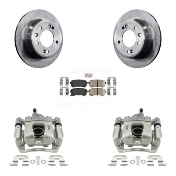 Rear Disc Brake Caliper Rotors & Ceramic Pad Kit For 2016 Kia Sportage FWD From 12 10 15 KC8-100838N