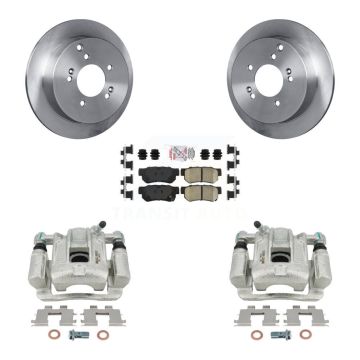 Rear Disc Brake Caliper Rotors And Ceramic Pads Kit For 2001-2006 Hyundai Santa Fe KC8-100839N