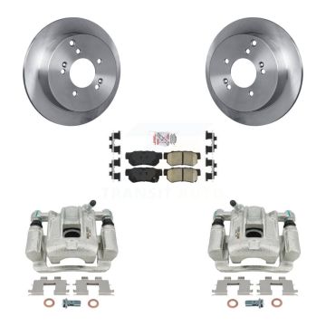 Rear Disc Brake Caliper Rotors And Ceramic Pads Kit For 2001-2006 Hyundai Santa Fe KC8-100840N