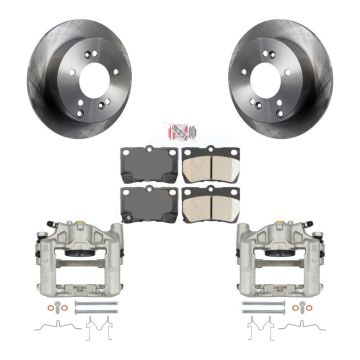 Rear Brake Caliper Rotor Ceramic Pad Kit For 2010-2011 Lexus IS250 With Sport Suspension KC8-100849N