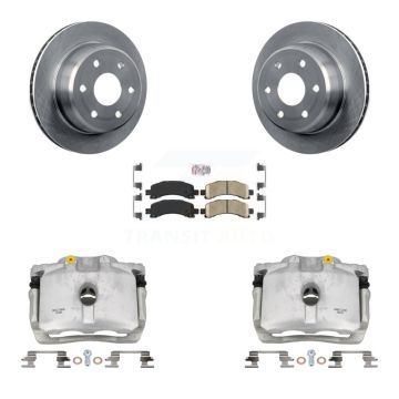 Rear Brake Caliper Rotors Ceramic Pad Kit For Chevrolet GMC Avalanche 1500 Express Yukon KC8-100864N