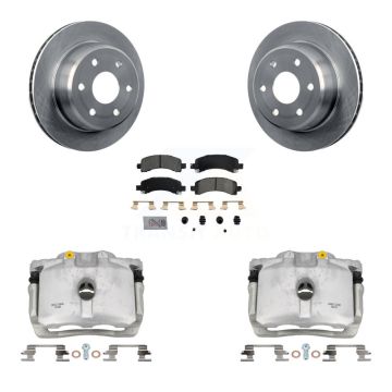 Rear Brake Caliper Rotors Semi-Metallic Pad Kit For Chevrolet GMC Avalanche 1500 Express KC8-100865N