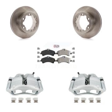 Rear Brake Caliper Rotor And Semi-Metallic Pad Kit For Sprinter 3500 Mercedes-Benz Dodge KC8-100874N