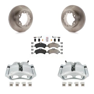 Rear Brake Caliper Rotor And Semi-Metallic Pad Kit For Sprinter 3500 Mercedes-Benz Dodge KC8-100875N