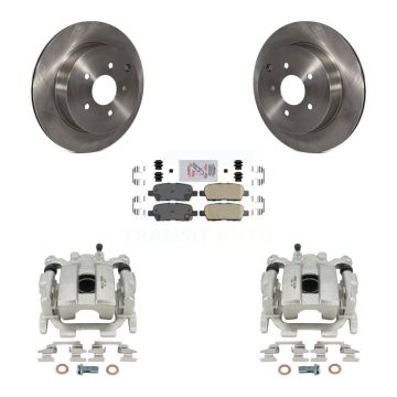 Rear Disc Brake Caliper Rotors And Ceramic Pads Kit For 2009-2012 INFINITI FX35 KC8-100886N
