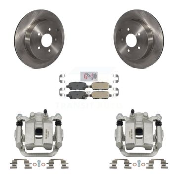 Rear Disc Brake Caliper Rotors And Ceramic Pads Kit For Nissan Murano Quest KC8-100892N