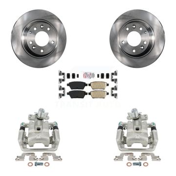 Rear Disc Brake Caliper Rotor Ceramic Pad Kit For Ford Fusion Mazda 6 Lincoln MKZ Zephyr KC8-100896N