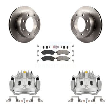 Rear Disc Brake Caliper Rotors And Semi-Metallic Pads Kit For Ford Excursion KC8-100905N