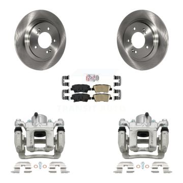 Rear Brake Caliper Rotor Ceramic Pad Kit For Kia Optima 2.4L With Electric Parking KC8-100913N