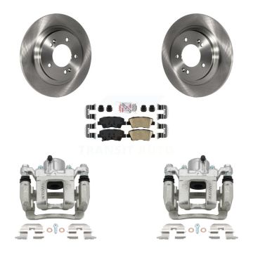 Rear Brake Caliper Rotor Ceramic Pad Kit For Kia Optima 2.4L With Electric Parking KC8-100914N