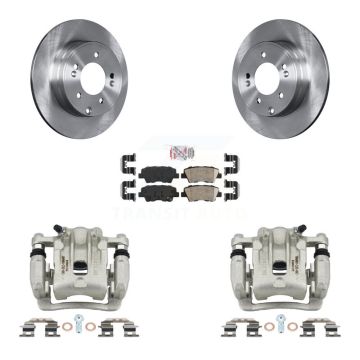 Rear Disc Brake Caliper Rotor & Ceramic Pad Kit For Kia Optima With Manual Parking KC8-100916N