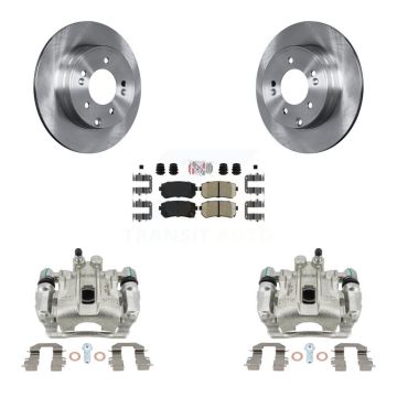 Rear Brake Caliper Rotors & Ceramic Pad Kit For Hyundai Sonata With Manual Parking KC8-100919N