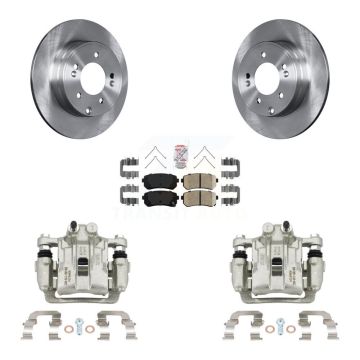 Rear Disc Brake Caliper Rotors And Ceramic Pads Kit For Hyundai Sonata Kia Optima KC8-100925N