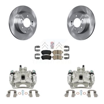 Rear Disc Brake Caliper Rotors And Ceramic Pads Kit For Hyundai Sonata Kia Optima KC8-100926N