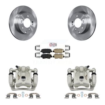 Rear Brake Caliper Rotor & Ceramic Pad Kit For 2016 Kia Optima With Manual Parking KC8-100927N