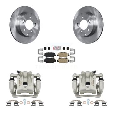 Rear Brake Caliper Rotor & Ceramic Pad Kit For 2016 Kia Optima With Manual Parking KC8-100928N