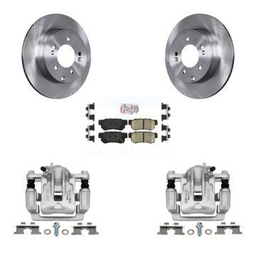 Rear Disc Brake Caliper Rotors And Ceramic Pad Kit For 2006 Hyundai Sonata 3.3L To 03 06 KC8-100930N