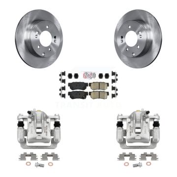 Rear Disc Brake Caliper Rotors And Ceramic Pads Kit For Hyundai Sonata 3.3L KC8-100931N