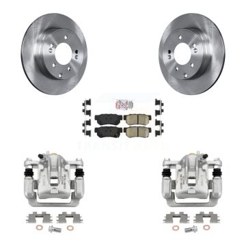 Rear Disc Brake Caliper Rotors And Ceramic Pads Kit For Hyundai Sonata 3.3L KC8-100932N
