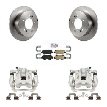 Rear Disc Brake Caliper Rotors And Ceramic Pads Kit For 2009-2010 Hyundai Sonata 2.4L KC8-100935N