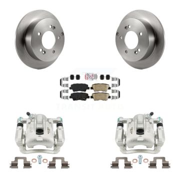 Rear Disc Brake Caliper Rotors And Ceramic Pads Kit For 2009-2010 Hyundai Sonata 2.4L KC8-100936N