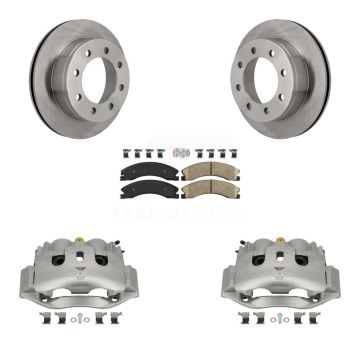Rear Brake Caliper Rotor Ceramic Pad Kit For Chevrolet Express 4500 3.20" Overall Height KC8-100951N