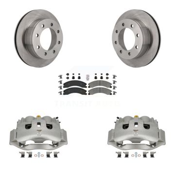 Rear Disc Brake Caliper Rotors And Semi-Metallic Pads Kit For Chevrolet Express 4500 KC8-100952N