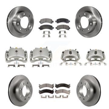 Front Rear Brake Caliper Rotor & Semi-Metallic Pad Kit (10Pc) For Chevrolet Express 2500 KC8-100952P