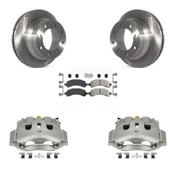 Rear Disc Brake Caliper Rotors And Semi-Metallic Pads Kit For Chevrolet Express 4500 KC8-100955N