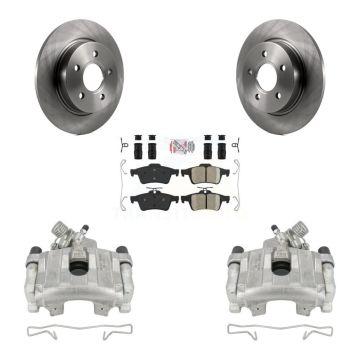 Rear Disc Brake Caliper Rotors And Ceramic Pads Kit For Ford Focus KC8-100956N
