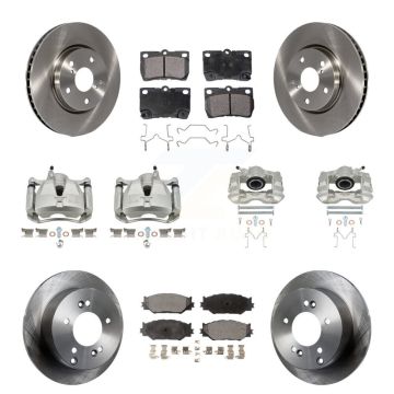 Front Rear Disc Brake Caliper Rotors And Ceramic Pads Kit (10Pc) For Lexus IS250 KC8-100956T