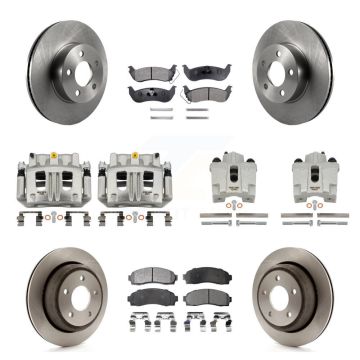 Front Rear Disc Brake Caliper Rotor Ceramic Pad Kit (10Pc) For 2010-2011 Ford Ranger 4WD KC8-100957T