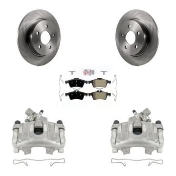 Rear Disc Brake Caliper Rotors And Semi-Metallic Pads Kit For Ford Focus KC8-100958N