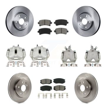 Front Rear Brake Caliper Rotors & Semi-Metallic Pad Kit (10Pc) For Buick LaCrosse Allure KC8-100958S
