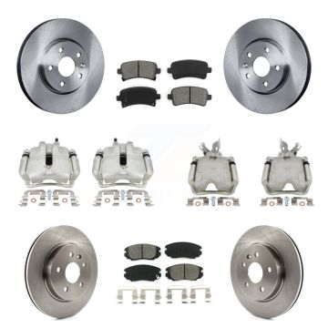 Front Rear Brake Caliper Rotors Semi-Metallic Pad Kit (10Pc) For Chevrolet Impala Malibu KC8-100959S