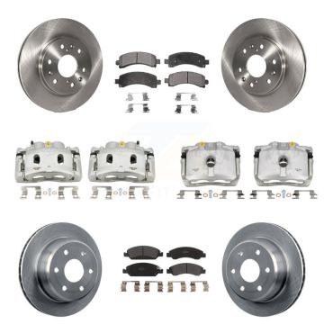 Front Rear Brake Caliper Rotor & Semi-Metallic Pad Kit (10Pc) For Chevrolet Express 1500 KC8-100960P