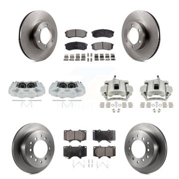 Front Rear Disc Brake Caliper Rotor And Ceramic Pad Kit (10Pc) For 2003-2009 Lexus GX470 KC8-100961T