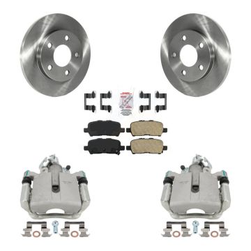 Rear Brake Caliper Rotor And Ceramic Pad Kit For Buick Chevrolet Impala LaCrosse Pontiac KC8-100962N