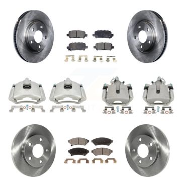 Front Rear Brake Caliper Rotor & Ceramic Pad Kit (10Pc) For Buick LaCrosse Pontiac Grand KC8-100962T