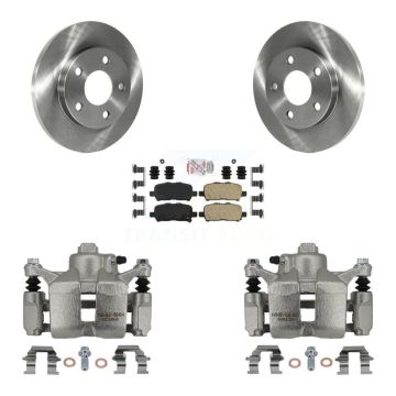 Rear Disc Brake Caliper Rotors And Ceramic Pads Kit For Chevrolet Impala KC8-100964N
