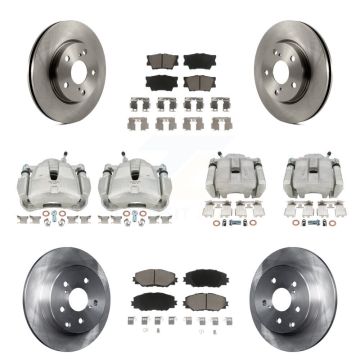 Front Rear Disc Brake Caliper Rotors And Ceramic Pads Kit (10Pc) For Toyota RAV4 LE KC8-100965C