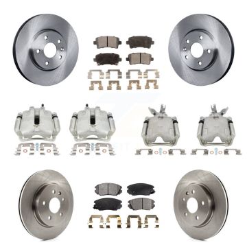 Front Rear Disc Brake Caliper Rotors & Semi-Metallic Pad Kit (10Pc) For Chevrolet Malibu KC8-100965P